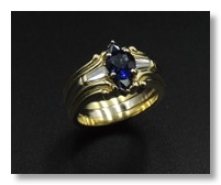 Custom sapphire ring by Robilotti